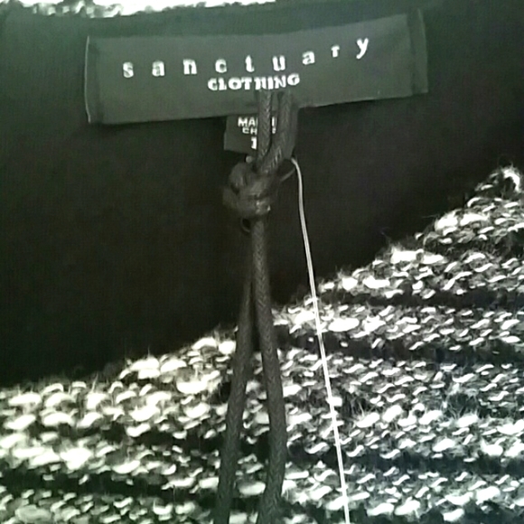 Sanctuary Sleeveless Boucle Paneled Dress Black White Size Large - Picture 6 of 7